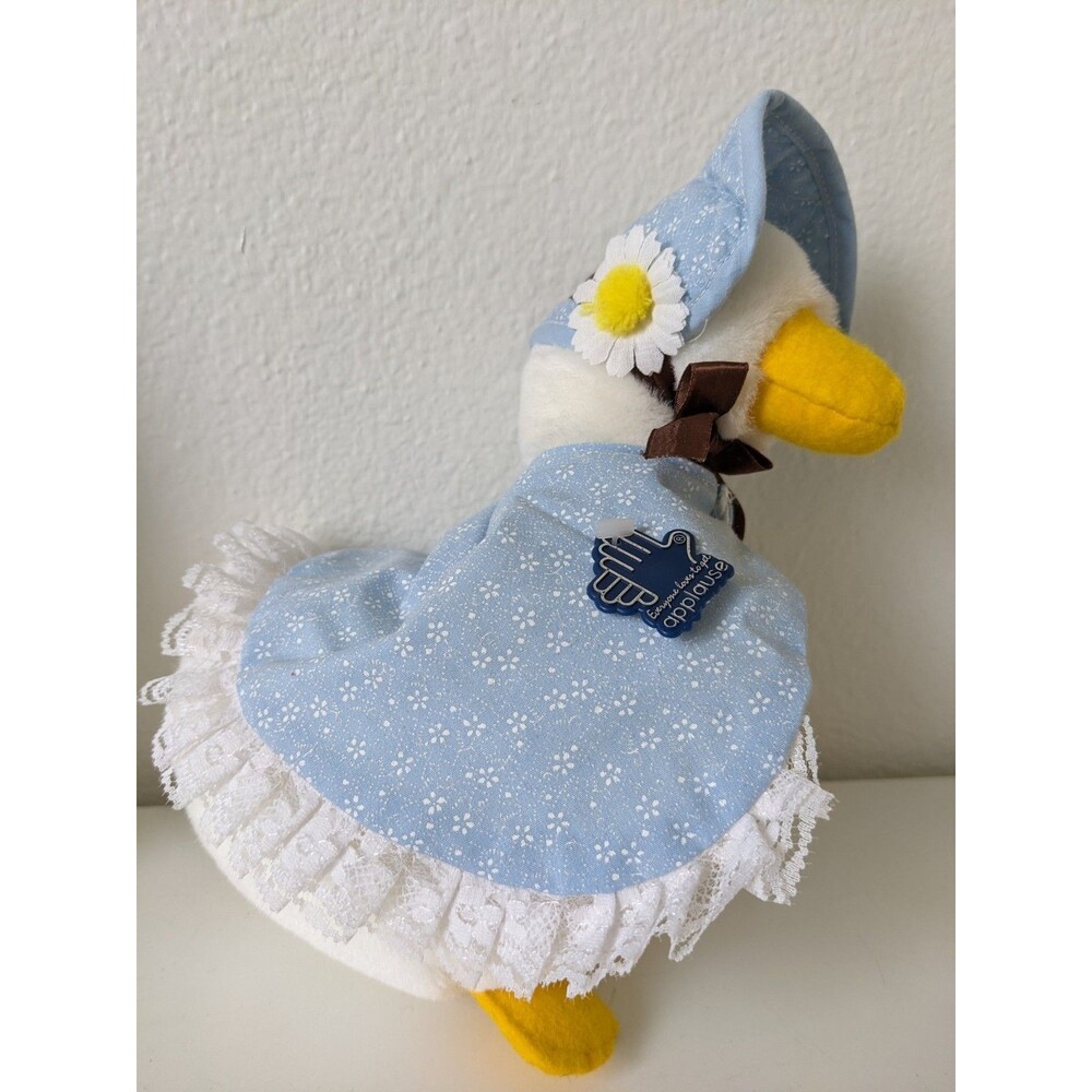 Vintage Duck Mother Goose Cottage Core Farm Decor Plush Stuffed Animal Applause - Picture 2 of 10